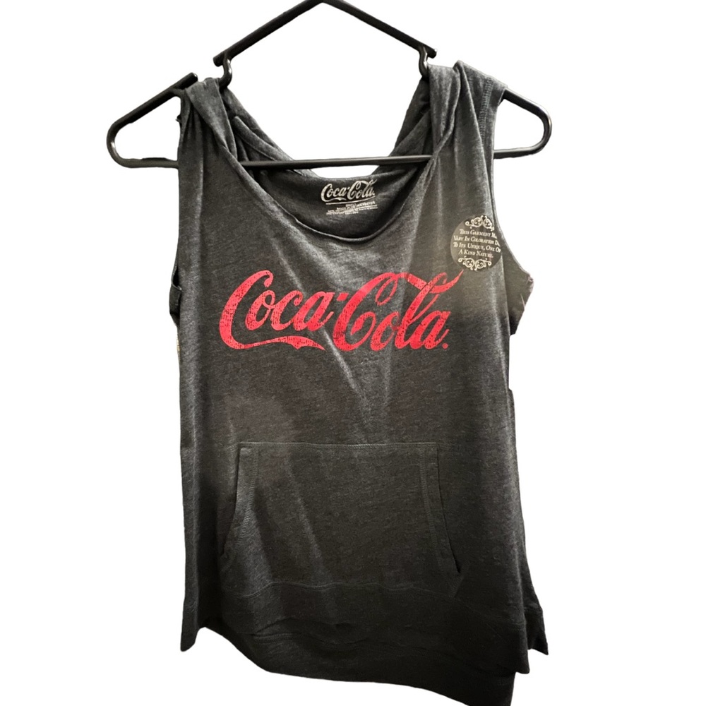 Coca Cola Tank Top with Hoodie and Pockets